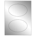 6" x 4" Silver Foil Oval Sheet Labels