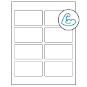 3.75" x 2" White Rectangular Sheet Labels - Ultra Aggressive Adhesive