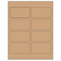 3.75" x 2" Brown Kraft Rectangular Sheet Labels