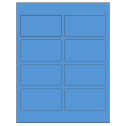 3.75" x 2" Fluorescent Blue Rectangular Sheet Labels