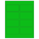 3.75" x 2" Fluorescent Green Rectangular Sheet Labels