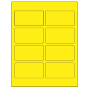 3.75" x 2" Fluorescent Yellow Rectangular Sheet Labels