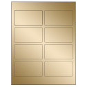 3.75" x 2" Gold Foil Rectangular Sheet Labels