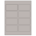 3.75" x 2" Gray Rectangular Sheet Labels