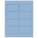 3.75" x 2" Pastel Blue Rectangular Sheet Labels