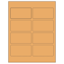 3.75" x 2" Pastel Orange Rectangular Sheet Labels