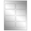 3.75" x 2" Silver Foil Rectangular Sheet Labels