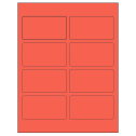 3.75" x 2" Red Rectangular Sheet Labels