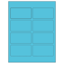 3.75" x 2" Turquoise Rectangular Sheet Labels