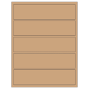 8" x 2" Brown Kraft Rectangular Sheet Labels