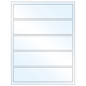 8" x 2" Crystal Clear Rectangular Sheet Labels