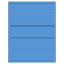 8" x 2" Fluorescent Blue Rectangular Sheet Labels