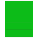8" x 2" Fluorescent Green Rectangular Sheet Labels