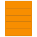 8" x 2" Fluorescent Orange Rectangular Sheet Labels