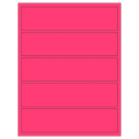 8" x 2" Fluorescent Pink Rectangular Sheet Labels