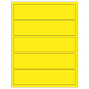 8" x 2" Fluorescent Yellow Rectangular Sheet Labels