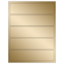 8" x 2" Gold Foil Rectangular Sheet Labels
