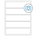 8" x 2" Photo Gloss Rectangular Sheet Labels