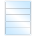 8" x 2" White Premium High Gloss Rectangular Sheet Labels