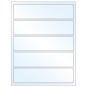 8" x 2" White Mid Gloss Rectangular Sheet Labels