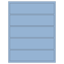 8" x 2" Pastel Blue Rectangular Sheet Labels