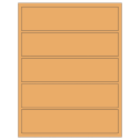 8" x 2" Pastel Orange Rectangular Sheet Labels
