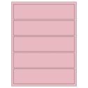 8" x 2" Pastel Pink Rectangular Sheet Labels