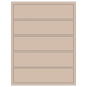 8" x 2" Pastel Tan Rectangular Sheet Labels