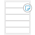 8" x 2" White Rectangular Sheet Labels - Removable Adhesive