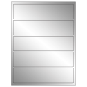 8" x 2" Silver Foil Rectangular Sheet Labels