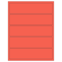 8" x 2" Red Rectangular Sheet Labels