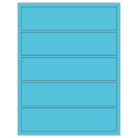 8" x 2" Turquoise Rectangular Sheet Labels