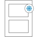 5" x 3.50785" White Rectangular Sheet Labels - Freezer Grade Adhesive