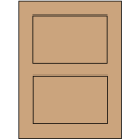 5" x 3.50785" Brown Kraft Rectangular Sheet Labels