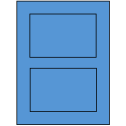 5" x 3.50785" Fluorescent Blue Rectangular Sheet Labels