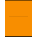 5" x 3.50785" Fluorescent Orange Rectangular Sheet Labels