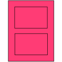 5" x 3.50785" Fluorescent Pink Rectangular Sheet Labels