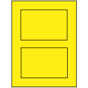 5" x 3.50785" Fluorescent Yellow Rectangular Sheet Labels