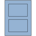 5" x 3.50785" Pastel Blue Rectangular Sheet Labels