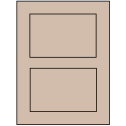5" x 3.50785" Pastel Tan Rectangular Sheet Labels