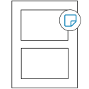 5" x 3.50785" White Rectangular Sheet Labels - Removable Adhesive