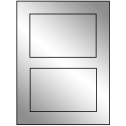 5" x 3.50785" Silver Foil Rectangular Sheet Labels