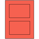 5" x 3.50785" Red Rectangular Sheet Labels