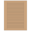 6.25" x 0.5" Brown Kraft Rectangular Sheet Labels