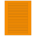 6.25" x 0.5" Fluorescent Orange Rectangular Sheet Labels