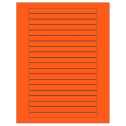 6.25" x 0.5" Fluorescent Red Rectangular Sheet Labels