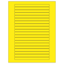 6.25" x 0.5" Fluorescent Yellow Rectangular Sheet Labels