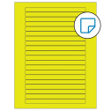 6.25" x 0.5" Fluorescent Yellow Rectangular Sheet Labels - Removable Adhesive