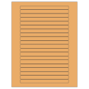 6.25" x 0.5" Pastel Orange Rectangular Sheet Labels