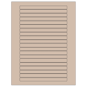 6.25" x 0.5" Pastel Tan Rectangular Sheet Labels
